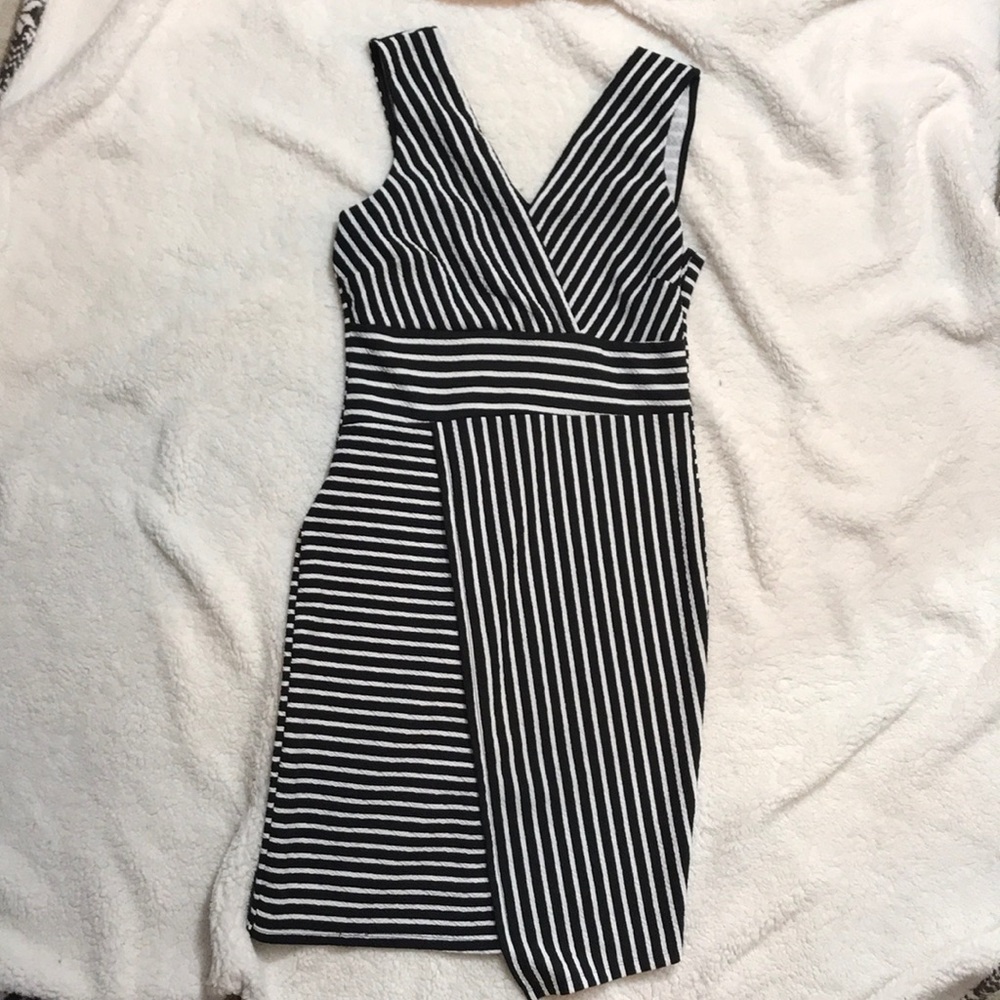Black/White striped dress